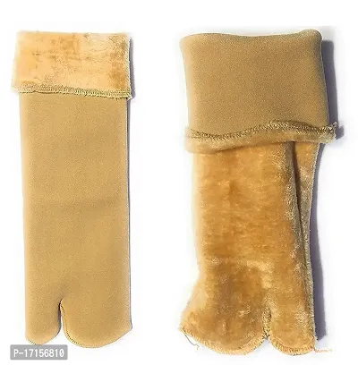 STARVIS Women's Calf Length Linen Socks (Pack of 4) (sk-06_Beige)-thumb4