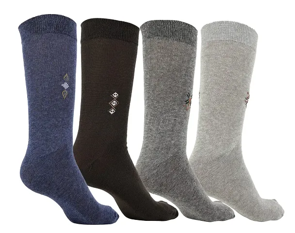 Starvis Men's Mercerized and Combed Cotton Full Length Socks, Crew & Calf Length Socks for Men(Multicolor)