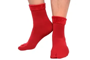 Starvis Women's Calf Length Linen Socks (Pack Of 4) (sk-01_Skin, Black, Red, Blue)-thumb3