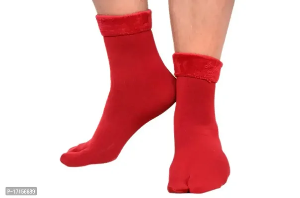 Starvis Women's Calf Length Linen Socks (Pack Of 4) (sk-01_Skin, Black, Red, Blue)-thumb4