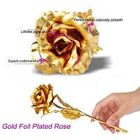 Starvis Valentine Red Rose 24k Gold Rose Artificial Flower for Propose/Valentine's Day with Love Stand and Frame Bag-Gift for Girls Boys Girlfriend Boyfriend Birthday (Gold Rose with Love Stand)-thumb2