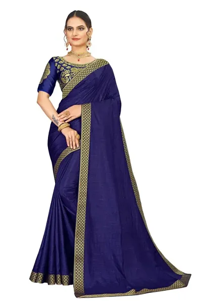 New Dola Silk Embroidery Lace and Embroidery Blouse Saree