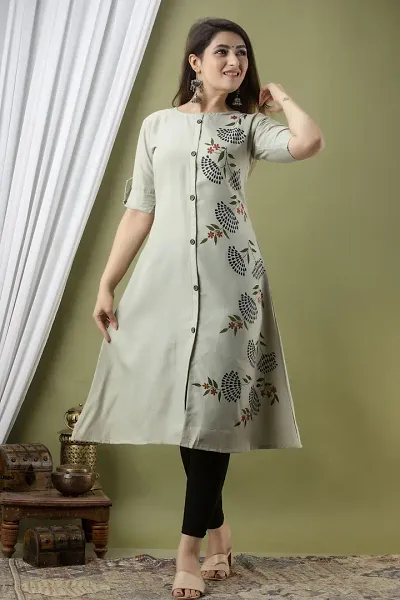 Fancy Cotton A-Line Kurti