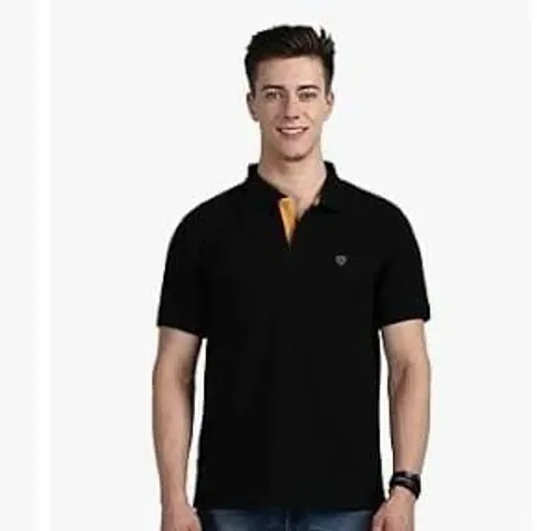 Lux Cozi Men's Regular Fit Polo Neck Half Sleeve Soild Casual T-Shirt | Polo T-Shirt for Men