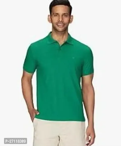 Reliable Green Cotton Solid Tshirt For Men-thumb0