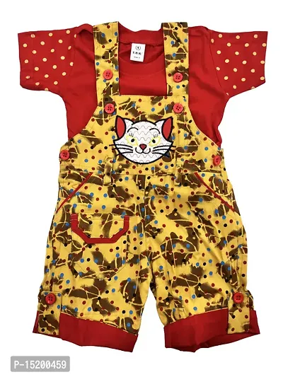 Stylish Fancy Cotton Printed Dungarees For Boys