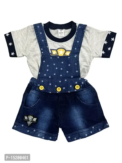 Stylish Fancy Cotton Printed Dungarees For Boys