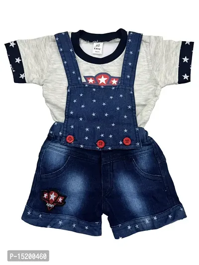 Stylish Fancy Cotton Printed Dungarees For Boys