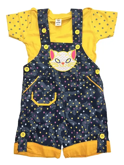 Stylish Fancy Cotton Printed Dungarees For Boys