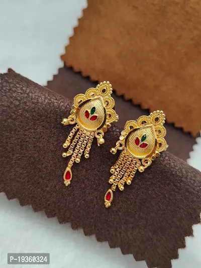 1 GRAM GOLD PLATED FANCY EARRINGS FOR WOMEN/GIRLS.