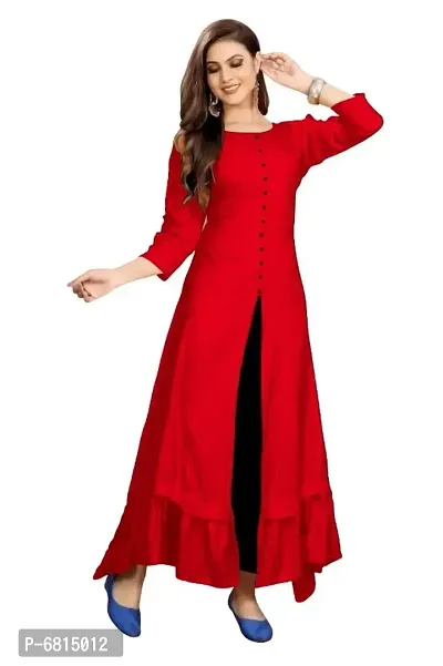 Buy Women Rayon A line Long Kurtis Online In India At Discounted Prices