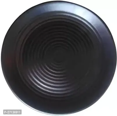 Stylish Black 1Pcs Set Melamine Round Half Snacks Plate (8 Inch), Quarter Plates Half Plate-thumb0