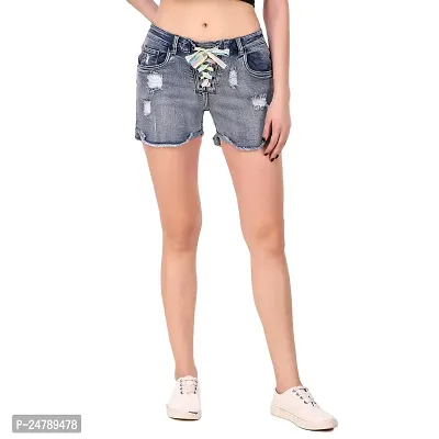 Buy Malachi Women's Slim Fit Denim Shorts (Blue Faded_34) Online In India  At Discounted Prices