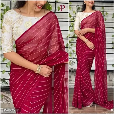 Trendy Art Silk Saree with Blouse Piece for Women-thumb0