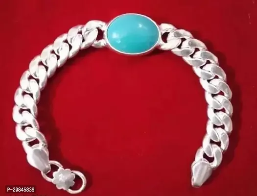 Buy CEYLONMINE SILVER PLATED FIROZA BRACELET FOR MEN Online at Best Prices  in India - JioMart.