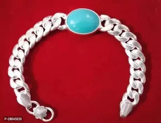 Firoza Bracelet Stone Turquoise Natural Astrological And Fashionable Wear