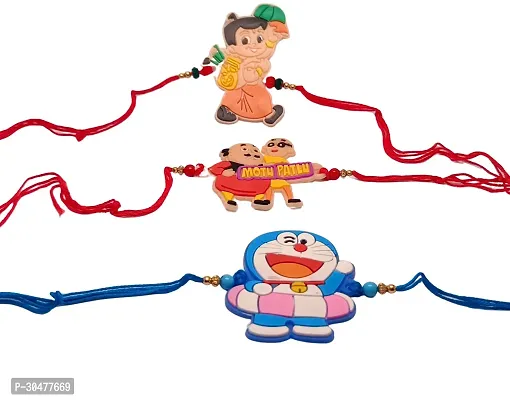 Chota Bheem, Motu Patlu and Doramon Rubber rakhi for Kids