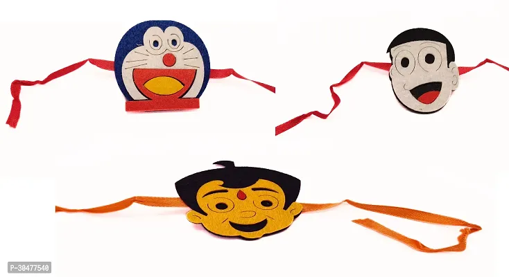 Dora Nobita Bheem 2 inch big size Kids Rakhi-thumb0