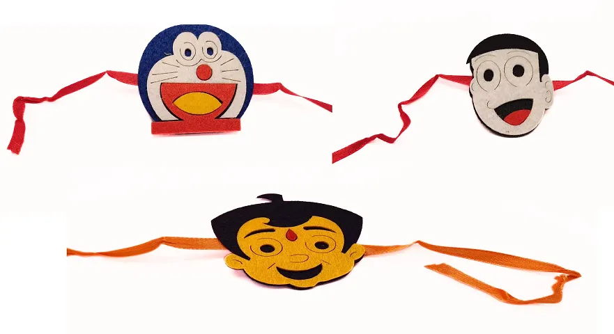 Dora Nobita Bheem 2 inch big size Kids Rakhi