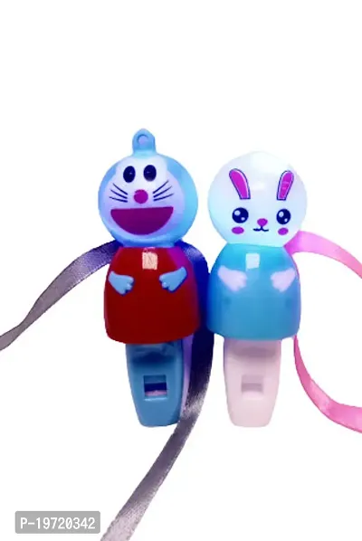 Stylish Doraemon And Rabbit Light And Whistle Kids Rakhi