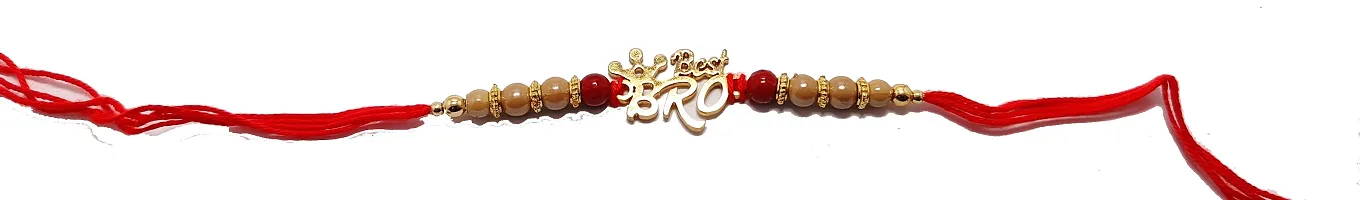 KAVIM Gold plated Metal Best Bro Designer Rakhi RAKHI 23233-thumb1