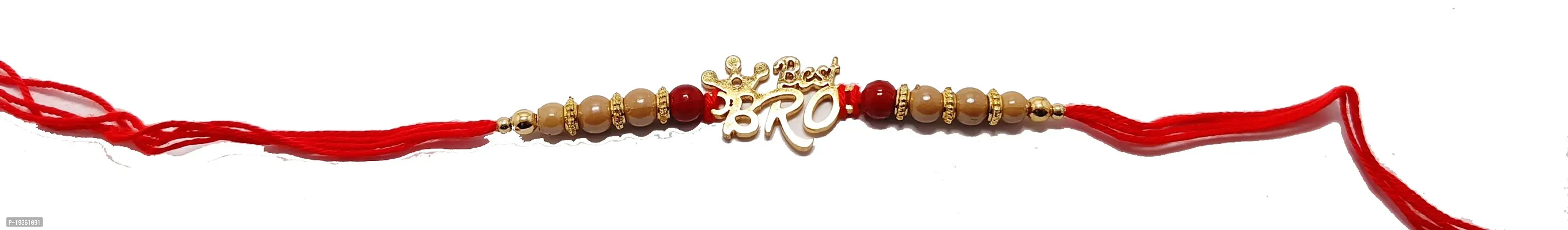 KAVIM Gold plated Metal Best Bro Designer Rakhi RAKHI 23233-thumb2