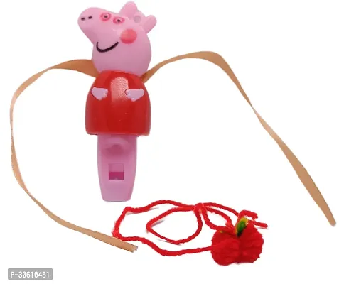 1 Cartoon Whistle Light Rakhi, 1 Bhagwan Ji Ki Rakhi