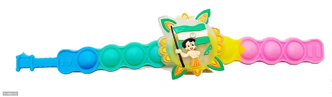 KAVIM Pop pop Chota Bheem Multicolor Kids Rakhi-thumb0