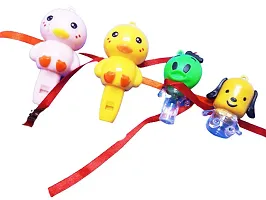 Stylish Two Chick Duck And Dog Light And Whistle Kids Rakhi-thumb1