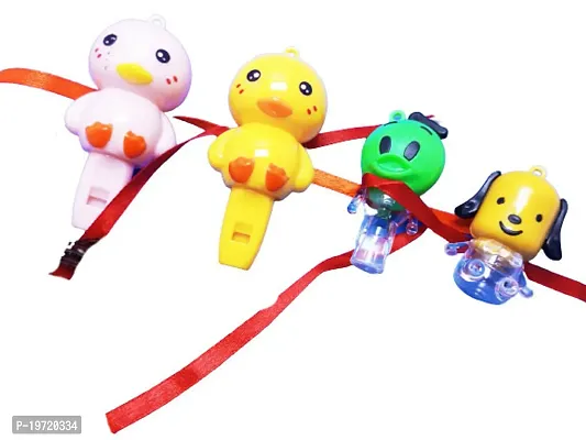 Stylish Two Chick Duck And Dog Light And Whistle Kids Rakhi-thumb2