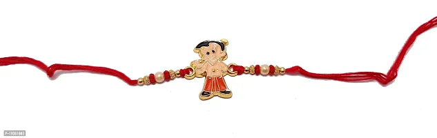 KAVIM Gold plated Chota Bheem cartoon kalawa thread Rakhi 1 kid's rakhi RAKHI 23152-thumb2