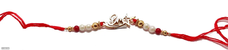 KAVIM Gold plated Metal Star Bro Designer Rakhi