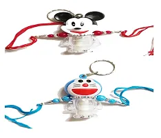 KAVIM  Doraemon ,Micky Mouse and two Smiley light Kids Rakhi-thumb1