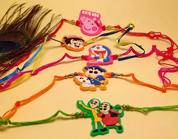 Dora, Sin chan, Pepa Pig, Motu Patlu, Bheem cartoon rakhi for Kids