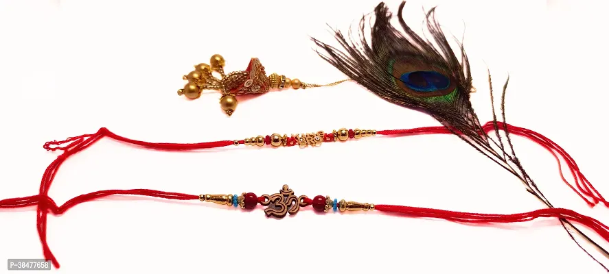 Om , Designer and Lumba Metal rakhi for brother