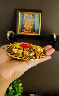 1 Metal , 1 Bhagwan Ji , Braclete with Roli Chawl Plate-thumb2