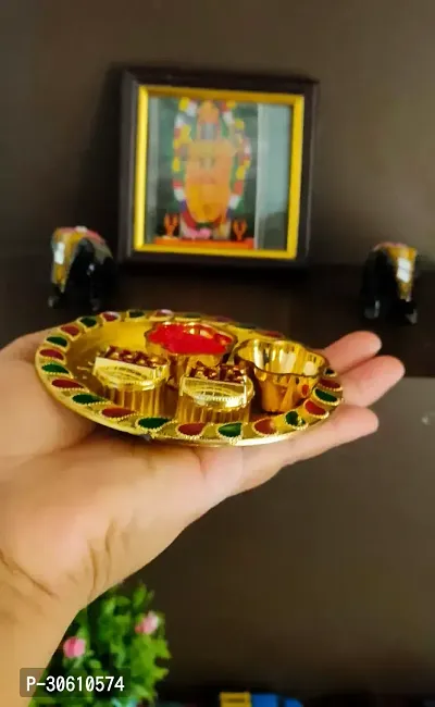 1 Metal , 1 Bhagwan Ji , Braclete with Roli Chawl Plate-thumb3