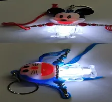 KAVIM  Doraemon ,Micky Mouse light Kids Rakhi with choclate-thumb1