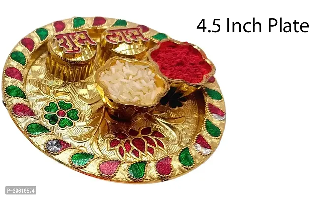 1 Metal , 1 Bhagwan Ji , Braclete with Roli Chawl Plate-thumb5