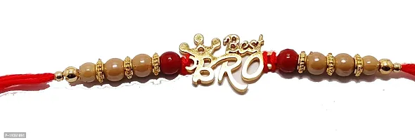 KAVIM Gold plated Metal Best Bro Designer Rakhi RAKHI 23233-thumb0