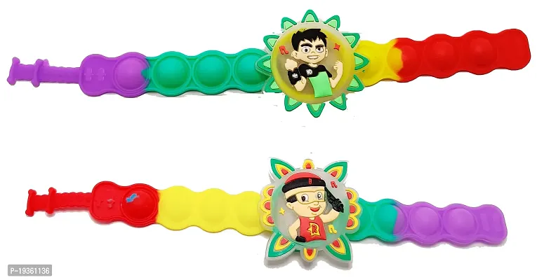 KAVIM Pop pop Cartoon Multicolor Kids 2 Set Rakhi