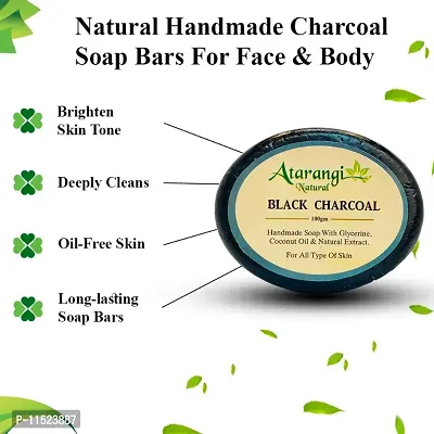 Atarangi Natural Activated Charcoal Face Brightening Soap, 100 gm ( Pack Of 3)-thumb2