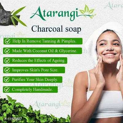 Atarangi Natural Activated Charcoal Face Brightening Soap, 100 gm ( Pack Of 3)-thumb4