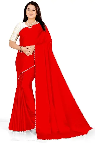 Suta Women's Plain Pure Cotton Saree Without Blouse| Plain Cotton Saree| Red  Saree Saree : Amazon.in: Fashion