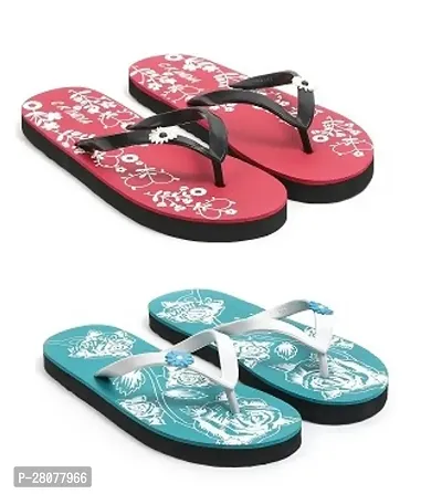 CK INDIA Hawai Printed Women's Slipper 2 pack (Multicolor)