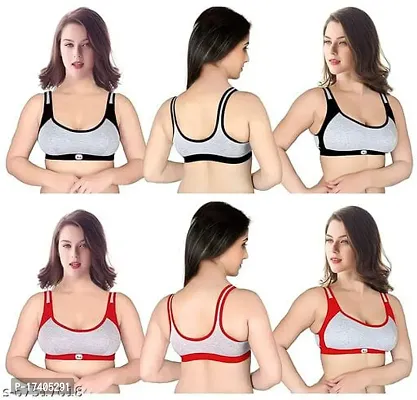 Women And Girls Sports Bra Pack Of 6 Multicolour - 6-thumb2