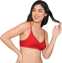 Stylish Fancy Cotton Blend Solid Non Padded Bras For Women Pack Of 3-thumb2