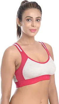 Stylish Multicoloured Cotton Blend Solid Bras For Women Pack Of 3-thumb1