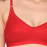 Stylish Fancy Cotton Blend Solid Non Padded Bras For Women Pack Of 3-thumb1