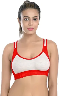 Stylish Multicoloured Cotton Blend Solid Bras For Women Pack Of 3-thumb1